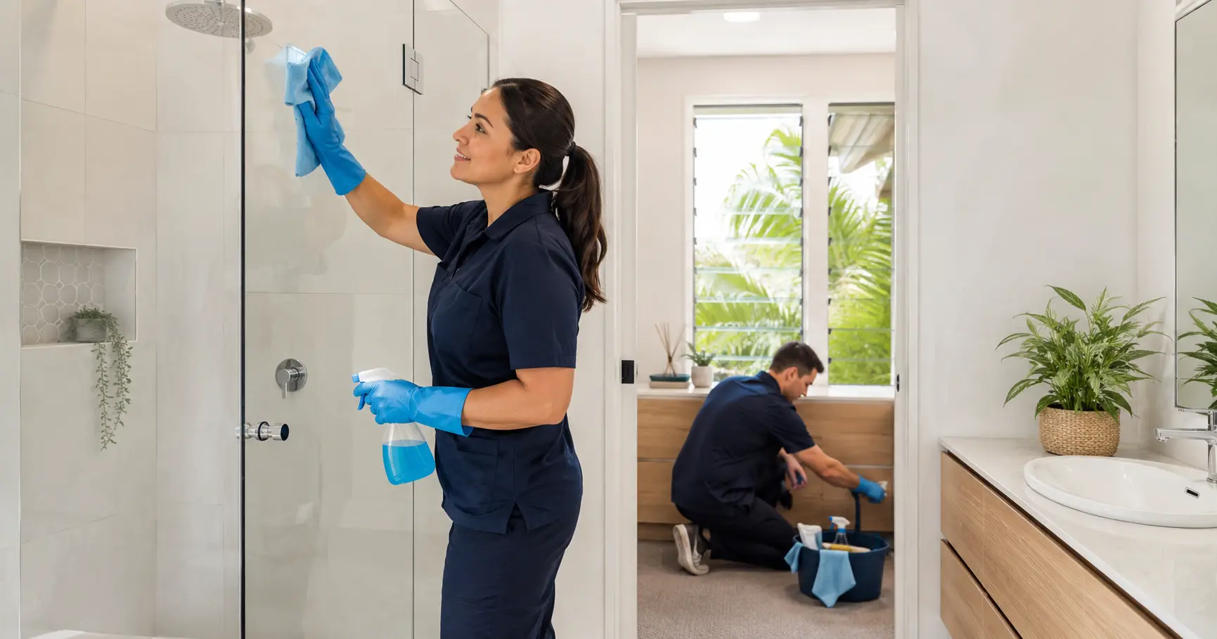 Detailed kitchen and bathroom cleaning