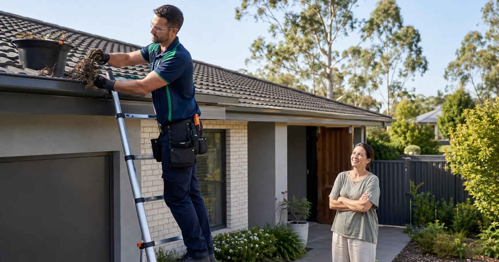 NDIS gutter cleaning related to garden debris
